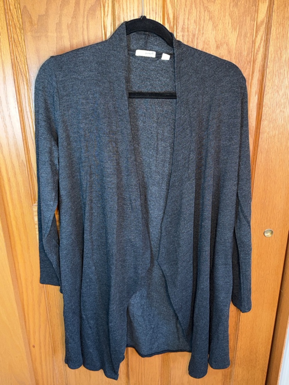 J Jill Open-Front Charcoal Gray Women's Cardigan Sweater
